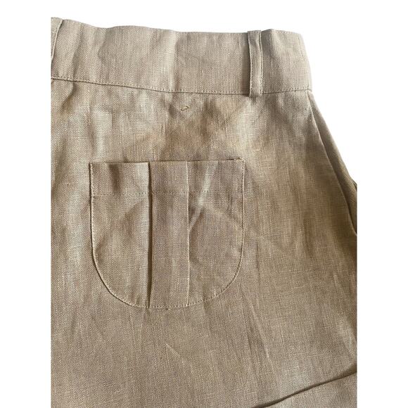 NWT Acacia Women’s Size XL Tan Tea Jude Linen Shorts - Picture 9 of 14